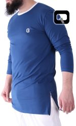 Tee-Shirt manche longue bleu nuit Qaba'il