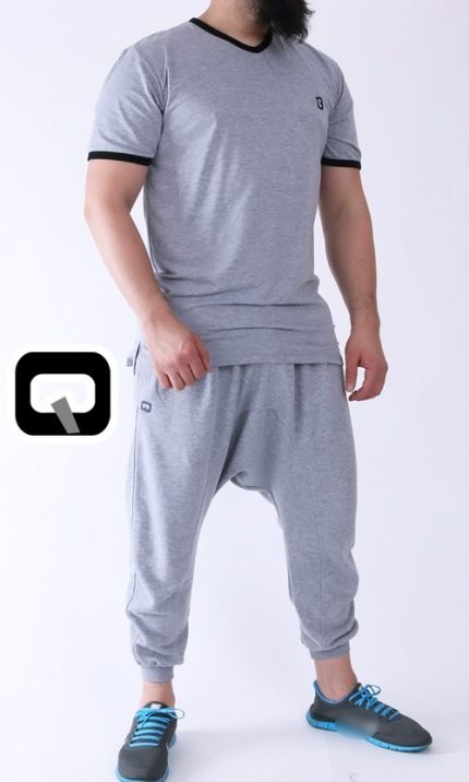 Tee-shirt manches courtes gris Qaba'il