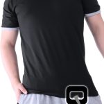 Tee-shirt manches courtes noir Qaba'il