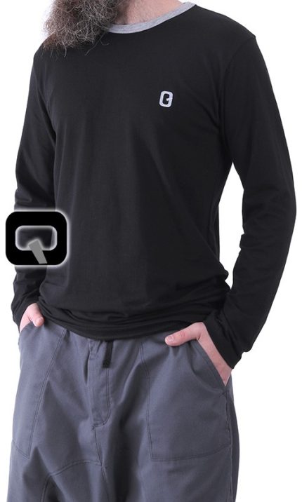 Tee-shirt manches longues noir Qaba'il